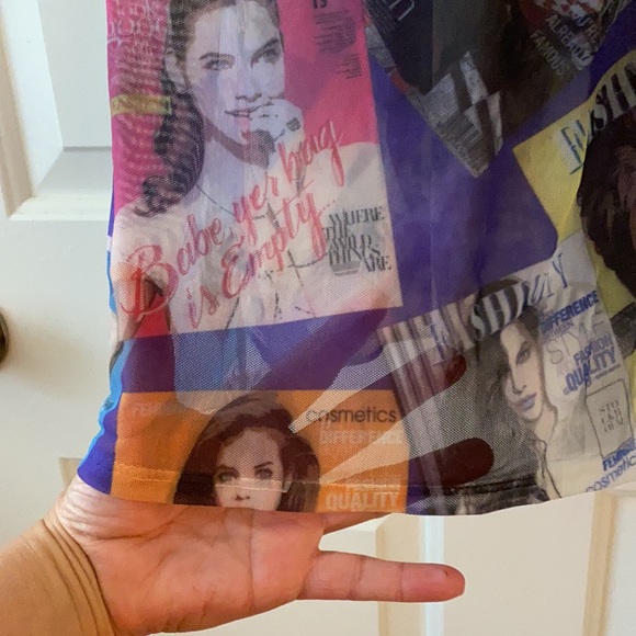 NWT Dress - 1 OF A KINDcolorful midi in a sheer fabric fashion magazines - Plus - Picture 4 of 10